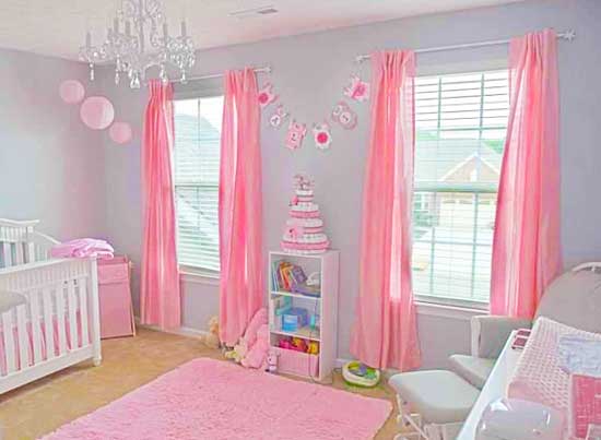 розовая детская комната